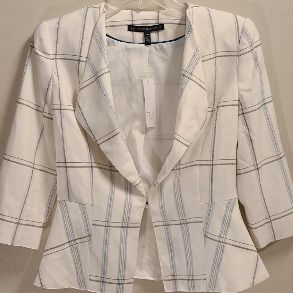 White House Black Market- Windowpane Jkt